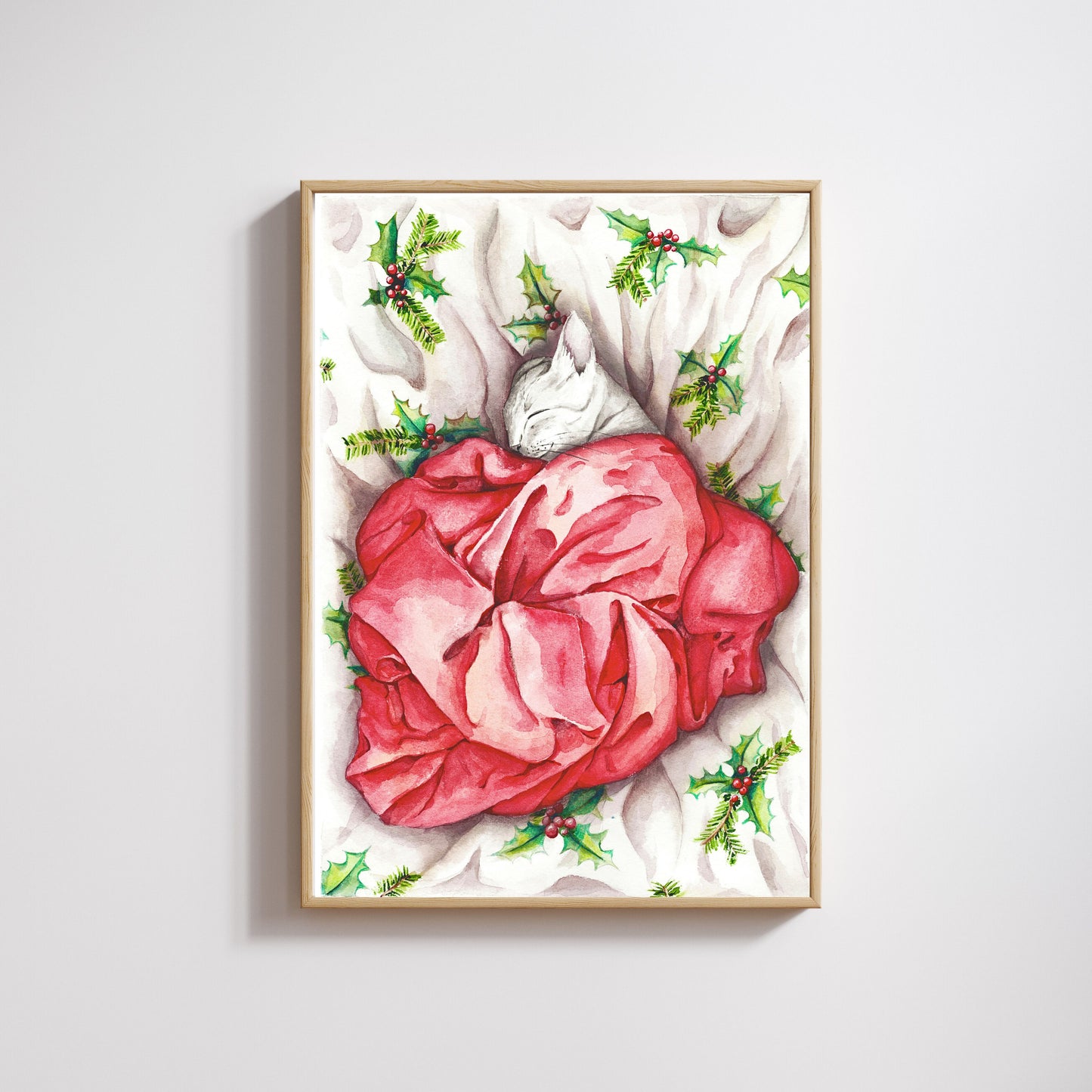 Sleepy Christmas Cat I