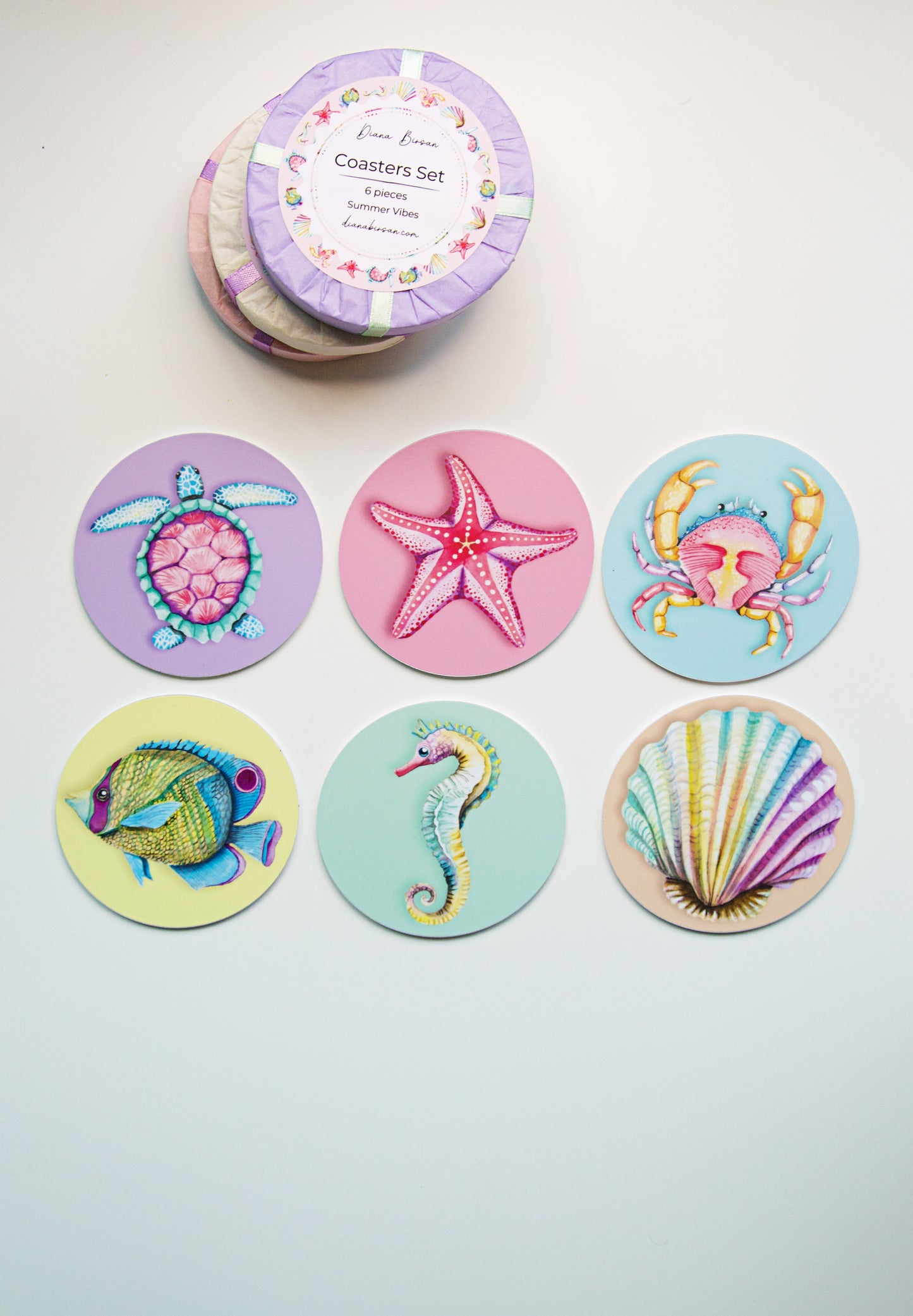 Coasters Set - Summer Vibes