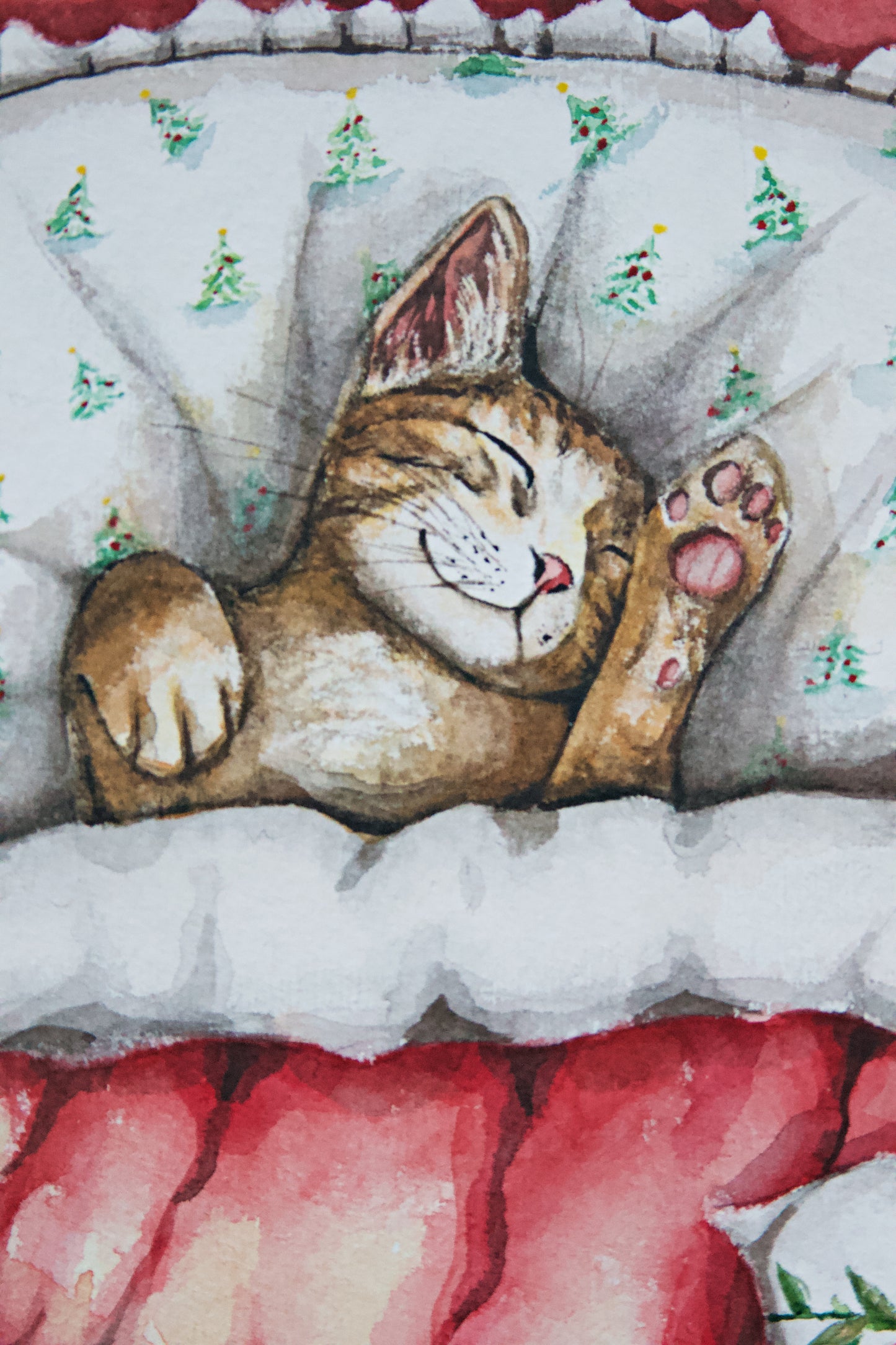 Sleepy Christmas Cat III