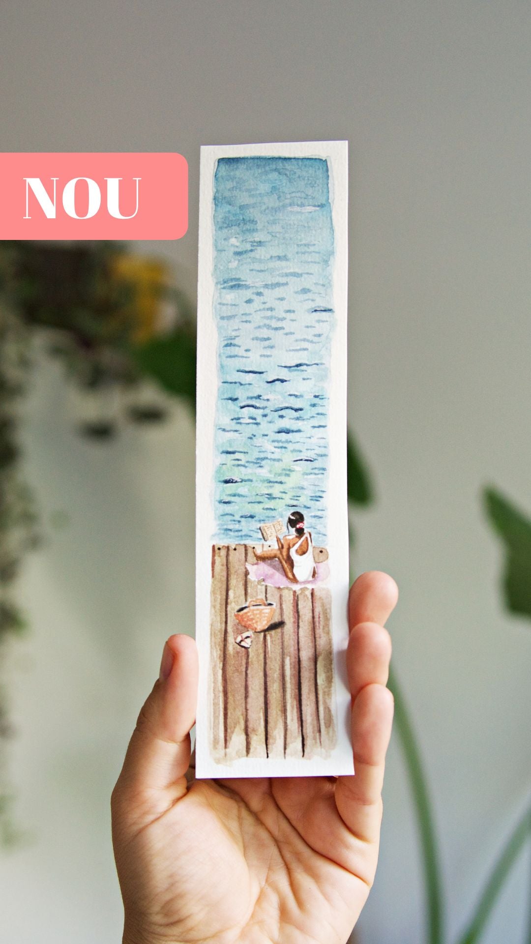 Read by the Sea - Original Bookmark