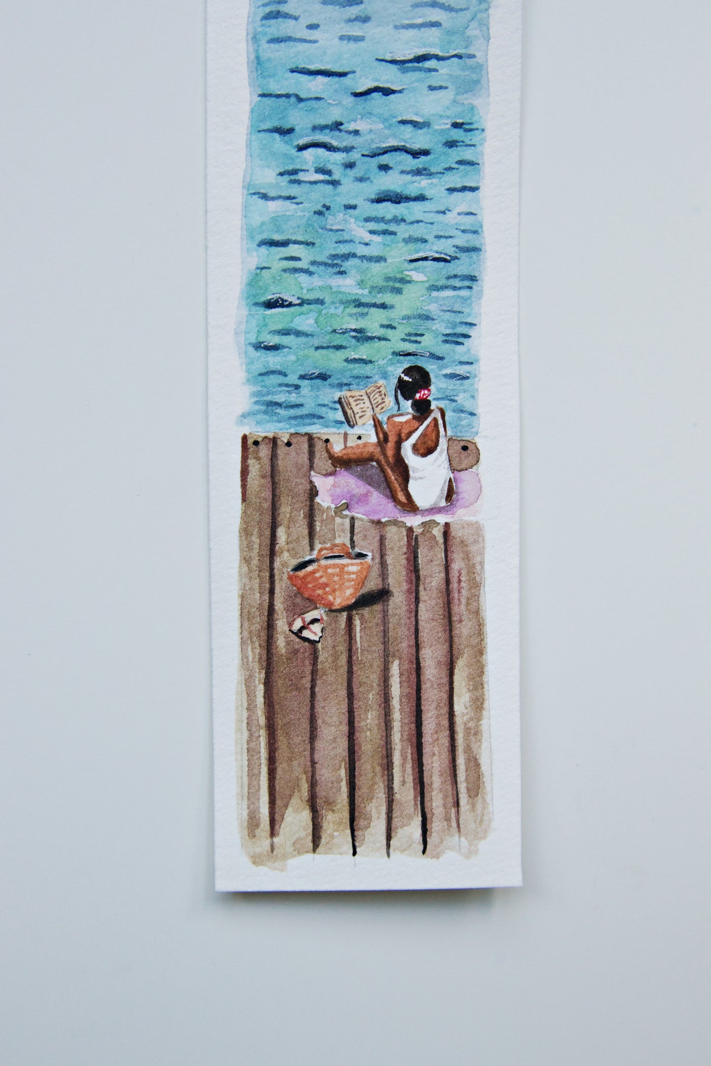 Read by the Sea - Original Bookmark