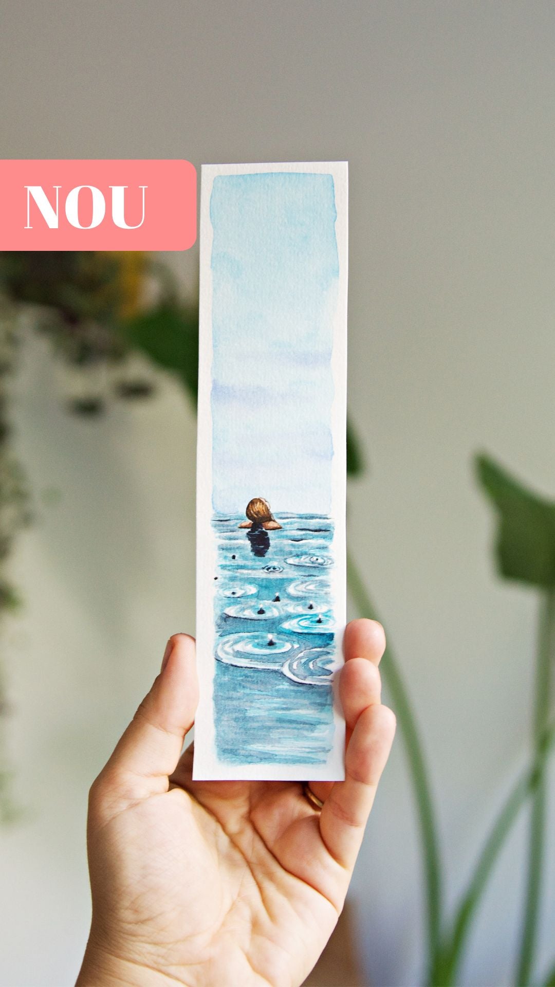 Bath in the Rain - Original Bookmark