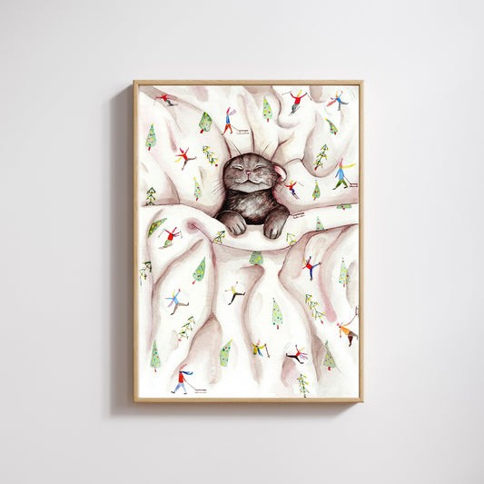 Sleepy Christmas Cat II