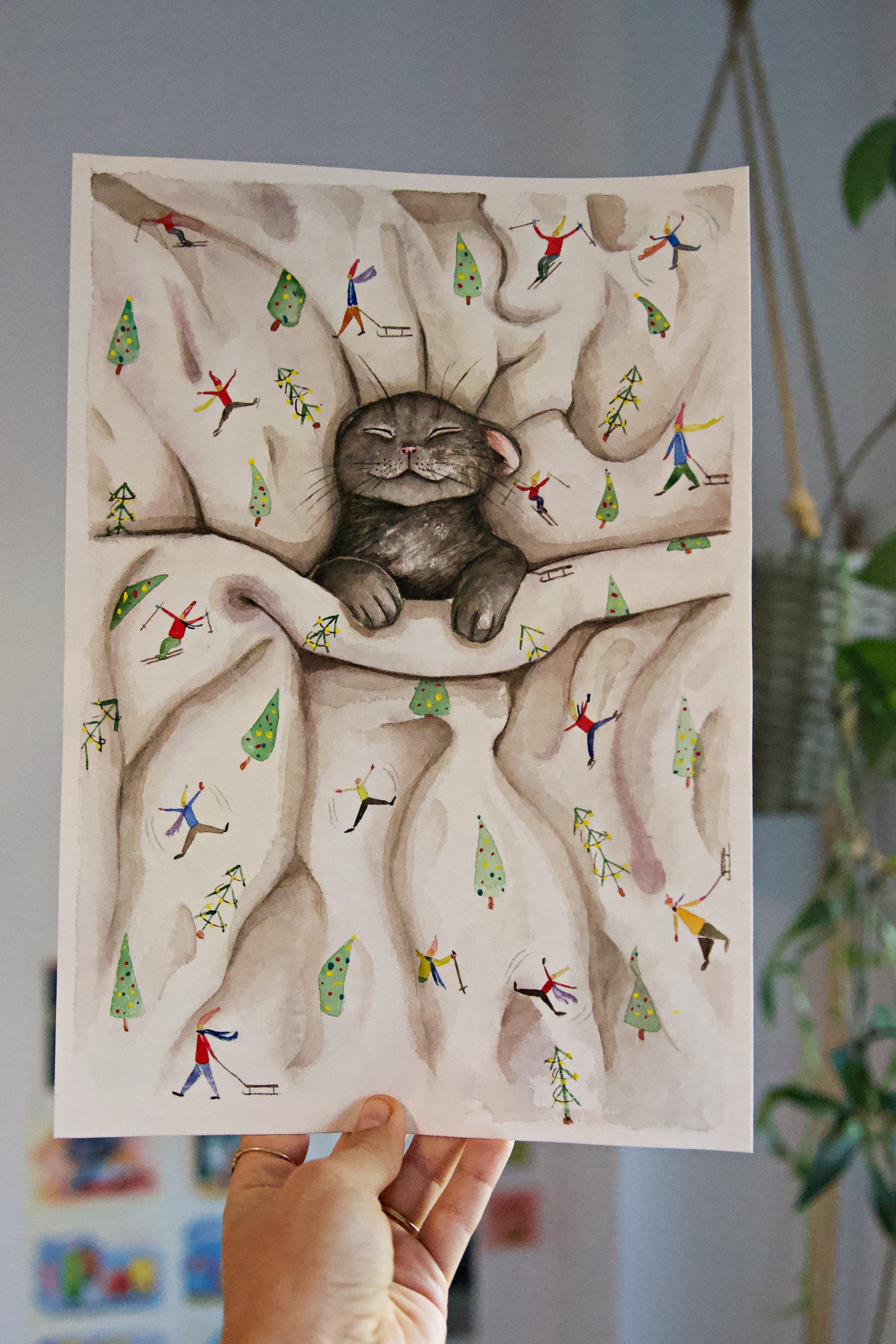 Sleepy Christmas Cat II