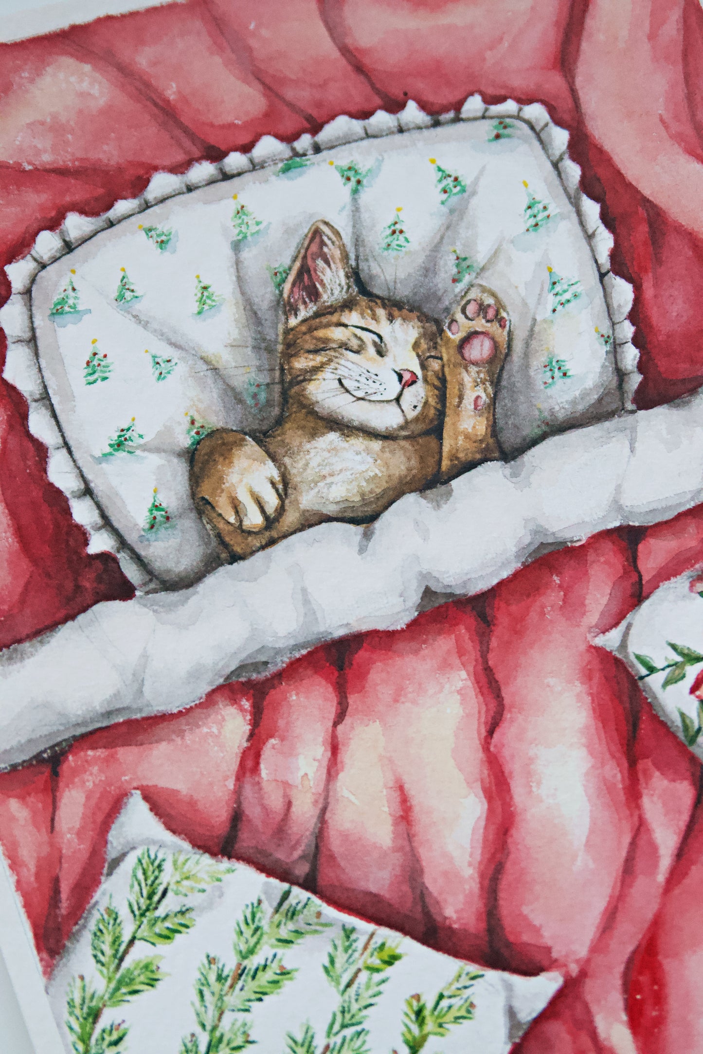 Sleepy Christmas Cat III