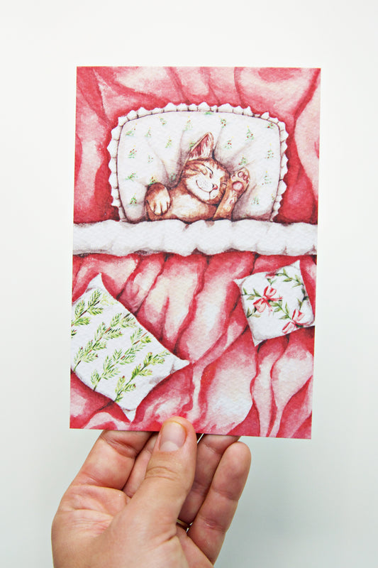 Sleepy Christmas Cat III